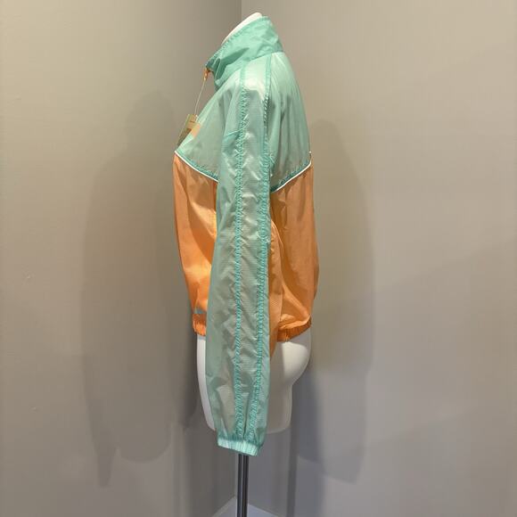 Fabletics Sport Payton Woven Jacket Large Peach Kiss Ombre Full Zip Pockets - Picture 5 of 13